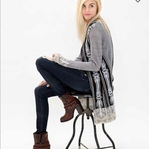 Gimmicks by BKE Southwestern Cardigan Sweater Sz S